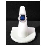 5.25 CT LAB CREATED SAPPHIRE DINNER RING