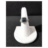 BLUE AND WHITE DIAMOND ESTATE RING