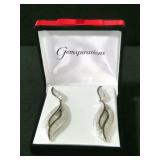 BLACK AND WHITE DIAMOND ESTATE EARRINGS