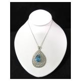 5.22 CT BLUE TOPAZ ESTATE NECKLACE