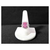 4.88 CT PINK SAPPHIRE ESTATE RING