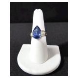 5.85 CT. TAZANITE AND DIAMOND ESTATE RING