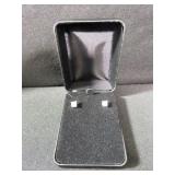 SQUARE CUT WHITE TOPAZ ESTATE EARRINGS