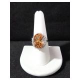 5.96 CT. LAB CREATED MORGANITE ESTATE RING