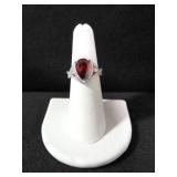 2.66 CT. PEAR CUT GARNET DINNER RING