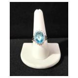 5.22 CT. BLUE TOPAZ DINNER RING