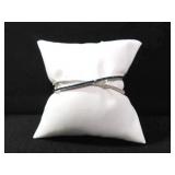 BLUE AND WHITE DIAMOND BANGLE BRACELET