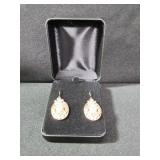 ANTIQUE STYLE WHITE SAPPHIRE ESTATE EARRINGS