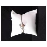 DIAMOND HEART BANGLE BRACELET