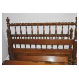 ANTIQUE FULL SIZE ACORN TOP BED FRAME HEADBOARD,