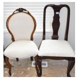 VINTAGE PRESSED BACK CHAIR AND QUEEN ANNE STYLE