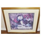 "FLORAL STILL LIFE" PRINT BY GLENNA KURTZ FRAMED