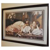 "DAUGHTER FEEDING MOTHER CHERRIES" PRINT -