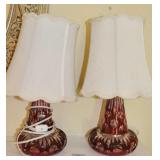 BOHEMIAN GLASS (RED CUT TO CLEAR) TABLE LAMP - 2