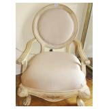 FRENCH STYLE OVER SIZED ARM CHAIRS - 2 TIMES BID