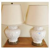 PAIR ASIAN STYLE TEMPLE JAR TABLE LAMPS