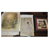 GROUPING: FRAMED AND UNFRAMED PRINTS