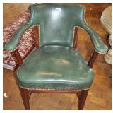GREEN OFFICE ARM CHAIR - 6 TIMES BID