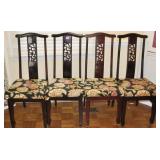 SET OF 4 ASIAN STYLE DINING CHAIRS SEATS HAVE