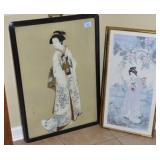 3 JAPANESE PRINTS FRAMED AND MATTED