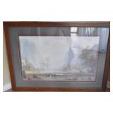 "WESTERN SCENE" PRINT - UNSIGNED FRAMED AND