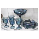 GROUPING: INDIANA GLASS CARVINVAL GLASS 4