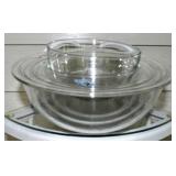 5 GLASS MIXING BOWLS