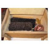 SHOE SHINE BOX WITH SUPPLIES