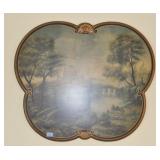 ITALIAN STYLE PRINT ON WOOD - SHIELD STYLE