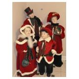 4 HOLIDAY CAROLERS: DADDY, MAMMA, BROTHER, SISTER