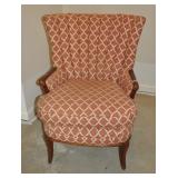 FRENCH STYLE BARREL BACK CHAIR