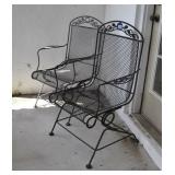 2 WROUGHT IRON PATIO CHAIRS