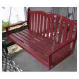 RED PORCH SWING
