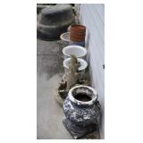 GROUPING: FLOWER POTS, KOI POND INSERT, ETC.