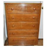 5 DRAWER PINE CHEST - NEEDS REFINISHING