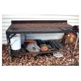 IRON WORK BENCH 72" W X 33" D X 34" H