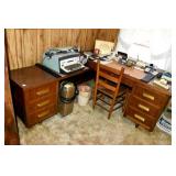 L SHAPE DESK AND CHAIR