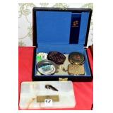 COMPACTS, PEN HOLDER, ETC