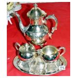 4 SILVER PLATE TEA SET