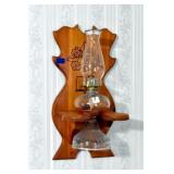 ORIGINAL CLEAR GLASS OIL LAMP & HOLDER