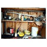 FUNNELS, BATTERY CHARGER, GAS CAN, ETC