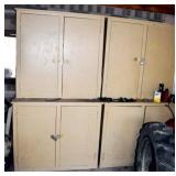 PAIR 2 PIECE CABINETS 44" W X 25" D X 79" H