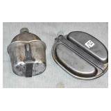 WWII CANTEEN & MESS KIT, DATED 1945