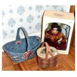 2 BASKETS & FIBER OPTIC ANIMATED ANGEL