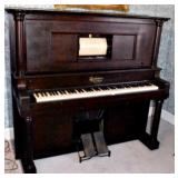 TROUBADOUR PLAYER PIANO, 70+ MUSIC ROLLS DOES NOT