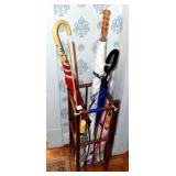 UMBRELLA STAND WITH UMBRELLAS