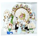 PLATE AND FIGURINES