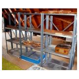 6 METAL SHELF UNITS 30" W X 10" D X 56" H