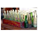 RC COLA CRATE AND BOTTLES