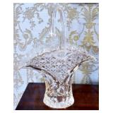 L.E. SMITH "INNOVATION" GLASS BASKET 13" H